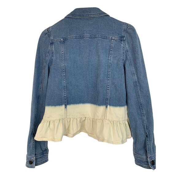 Kate Spade New York Denim Jacket With Ruffle Peplum Hem Small RT10298 EUC - Picture 6 of 9